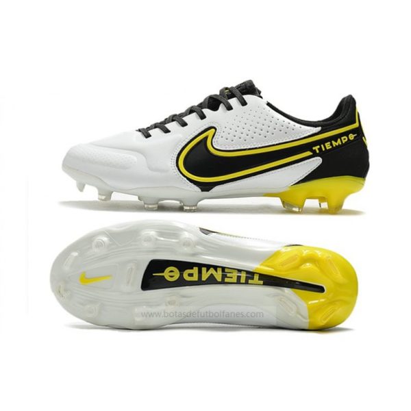 Nike Tiempo Legend IX Elite FG Blanco Gris Amarillo